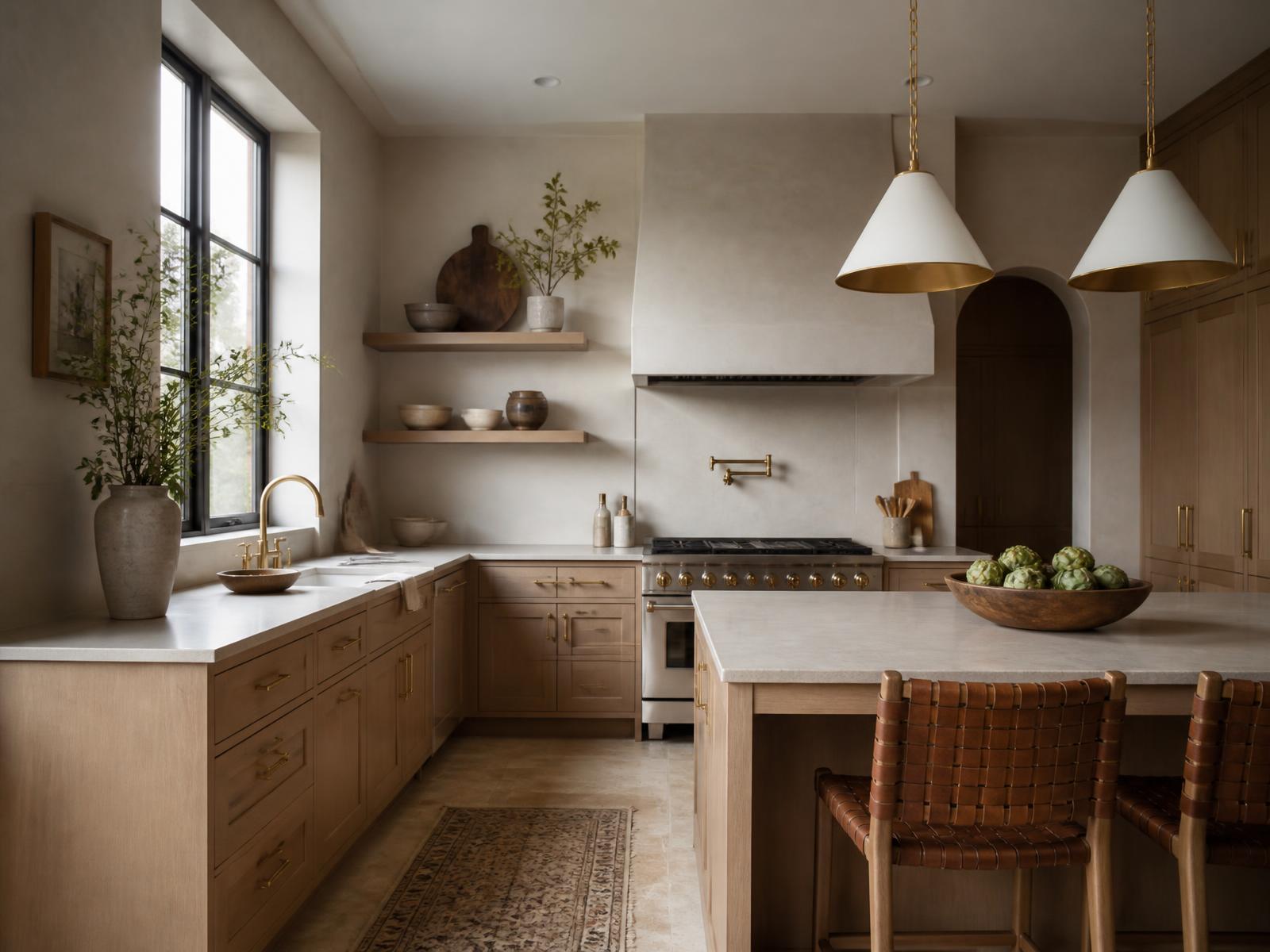 Custom kitchen with white oak cabinetry by Stevenson Building Group